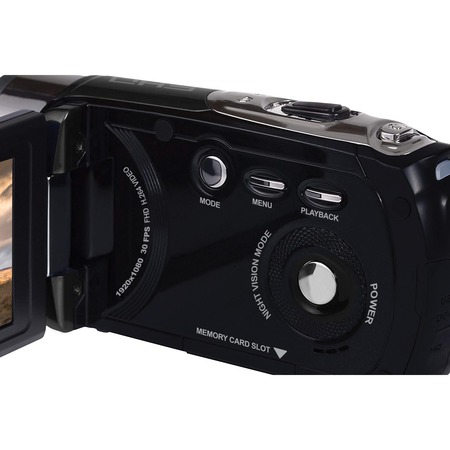 MINOLTA MN80NV Full HD 1080p IR Night Vision Camcorder (Black) MN80NV-BK